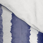 Wide Watercolor Stripes - Indigo Blue  Comforter Gallery Image 4