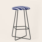 Wide Watercolor Stripes - Indigo Blue  Stool Gallery Image 1