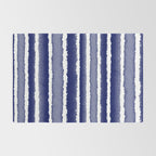 Wide Watercolor Stripes - Indigo Blue  Rug Gallery Image 2