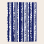 Wide Watercolor Stripes - Indigo Blue  Poster Gallery Image 4