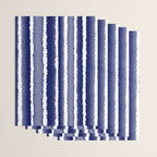 Wide Watercolor Stripes - Indigo Blue  Wrapping Paper Gallery Image 3