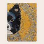Black and White Klimt Dog with Geometric Patterns Notebook Gallery Image 4