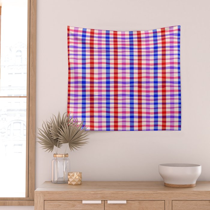 Summer Gingham Picnic  Wall Tapestry Gallery Image 2