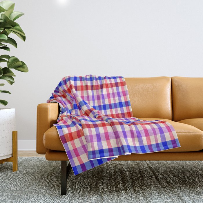 Summer Gingham Picnic  Throw Blanket Gallery Image 1