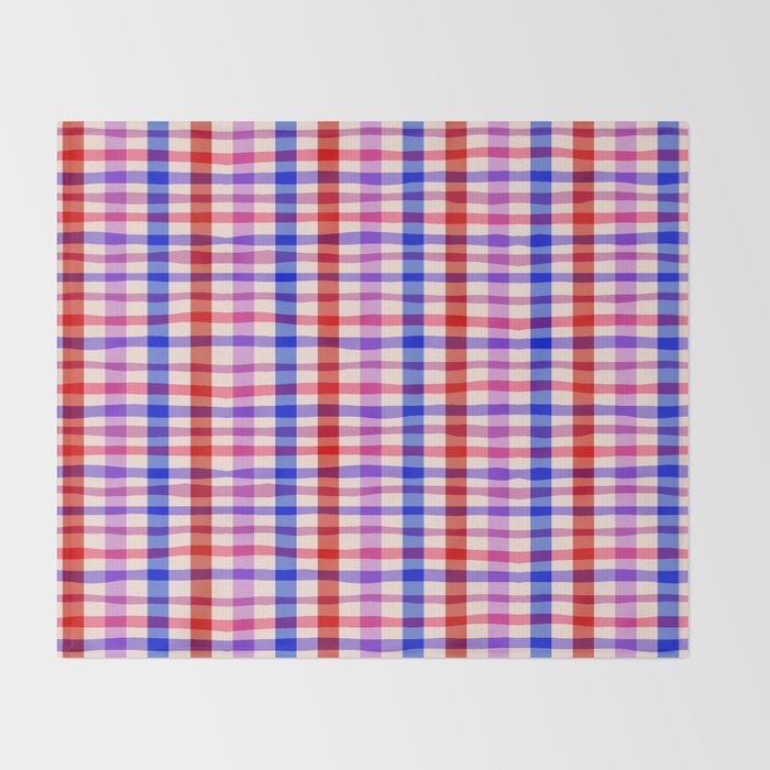 Summer Gingham Picnic  Throw Blanket Gallery Image 2