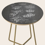 Legos Patent - Legos Brick Art - Black Chalkboard Side Table Gallery Image 2