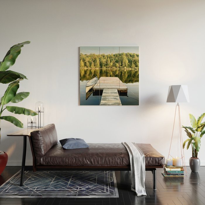 Dock on the Lake Wood Wall Art Gallery Image 2