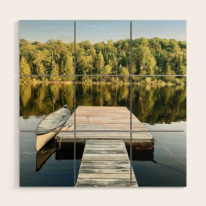 Dock on the Lake Wood Wall Art Gallery Image 1