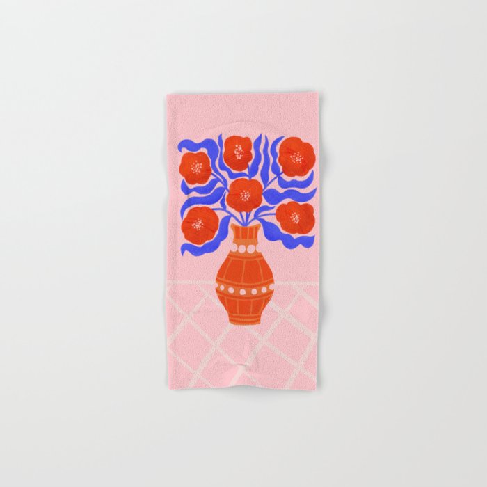 Bright Red Poppies In A Vase Bath Towel Gallery Image 1