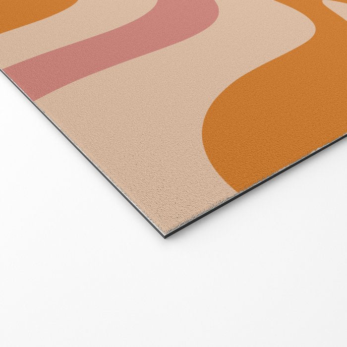 Liquid Swirl Abstract in Late Summer Orange and Pink Welcome Mat Gallery Image 2