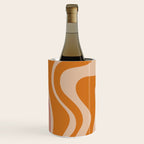 Liquid Swirl Abstract in Late Summer Orange and Pink Wine Chiller Gallery Image 2