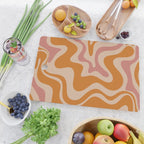 Liquid Swirl Abstract in Late Summer Orange and Pink Cutting Board Gallery Image 2