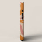 Liquid Swirl Abstract in Late Summer Orange and Pink iPhone Case Gallery Image 2