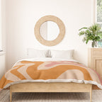 Liquid Swirl Abstract in Late Summer Orange and Pink Duvet Cover Gallery Image 3