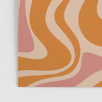Liquid Swirl Abstract in Late Summer Orange and Pink Poster Gallery Image 3