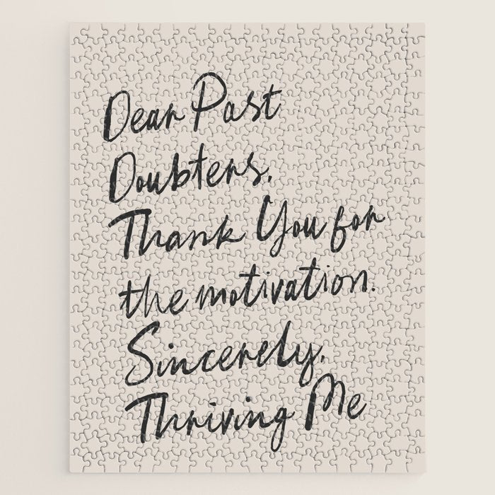Empowerment Letter Self Motivational Quote Jigsaw Puzzle Gallery Image 1