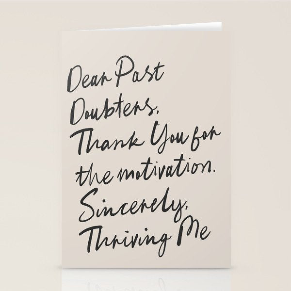 Empowerment Letter Self Motivational Quote Stationery Card Gallery Image 1