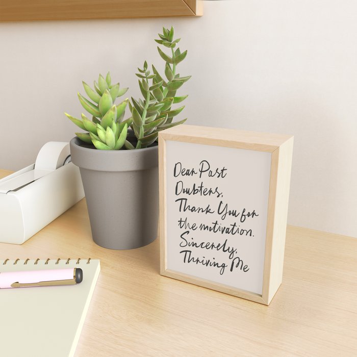Empowerment Letter Self Motivational Quote Mini Art Print Gallery Image 2