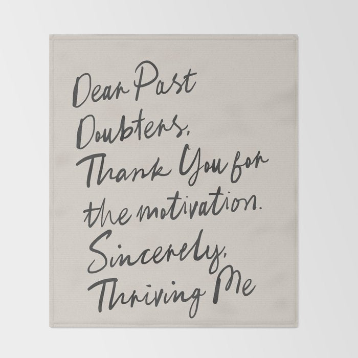 Empowerment Letter Self Motivational Quote Throw Blanket Gallery Image 2