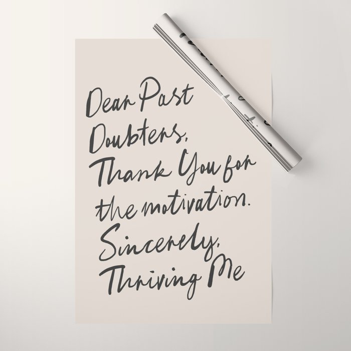 Empowerment Letter Self Motivational Quote Wrapping Paper Gallery Image 1