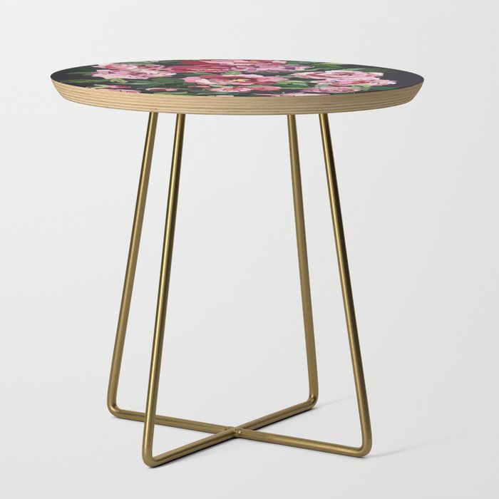 Peony dark coal background Side Table Gallery Image 1