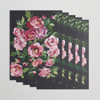Peony dark coal background Wrapping Paper Gallery Image 3