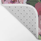 Peony dark coal background Bath Mat Gallery Image 2