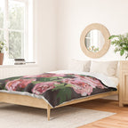Peony dark coal background Duvet Cover Gallery Image 2