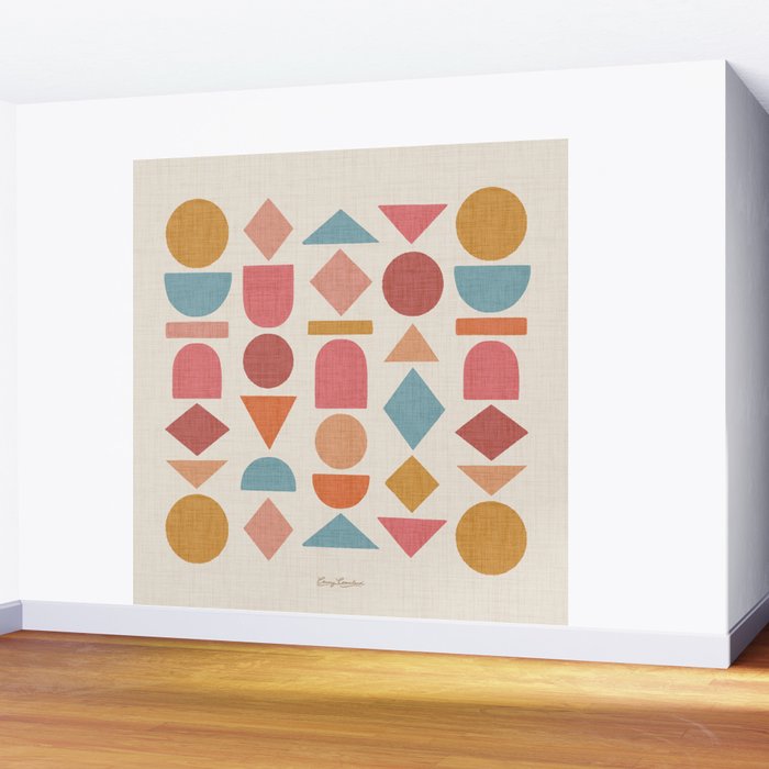 Geo Mod Shapes - Light Wall Mural Gallery Image 2