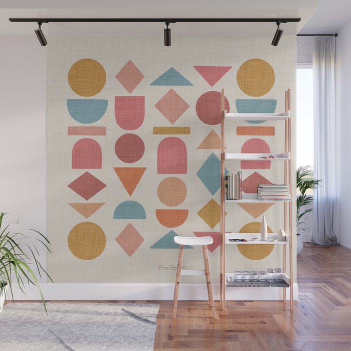 Geo Mod Shapes - Light Wall Mural Gallery Image 1
