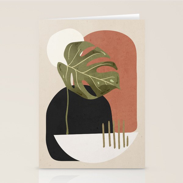 Tropical Leaf- Abstract Art 7 Stationery Card Gallery Image 1