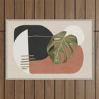 Tropical Leaf- Abstract Art 7 Outdoor Rug Gallery Image 1