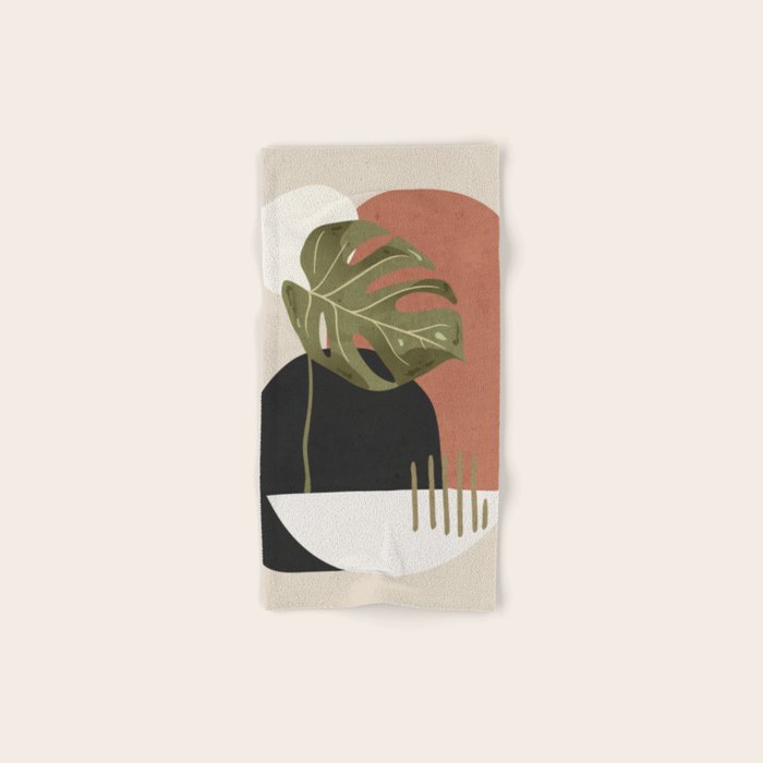 Tropical Leaf- Abstract Art 7 Bath Towel Gallery Image 1