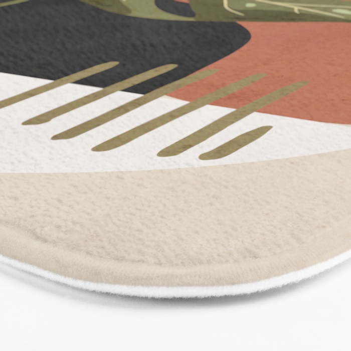 Tropical Leaf- Abstract Art 7 Bath Mat Gallery Image 3