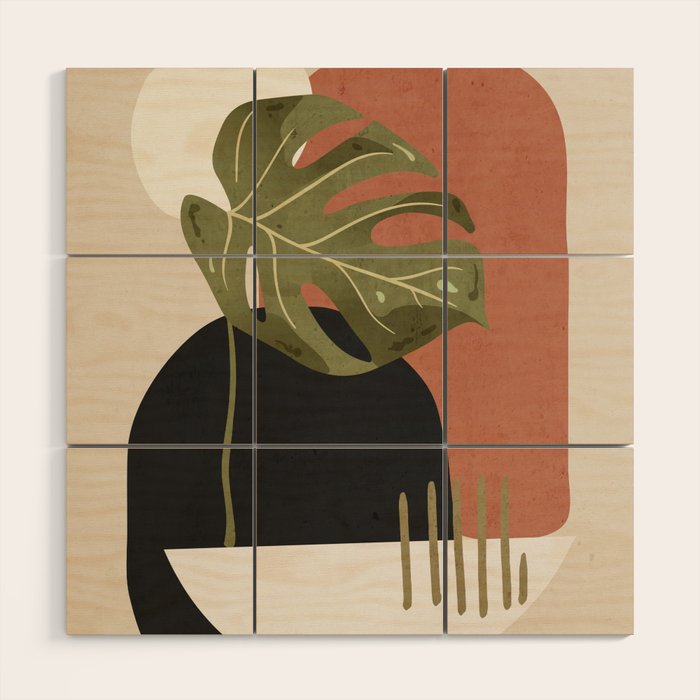 Tropical Leaf- Abstract Art 7 Wood Wall Art Gallery Image 1