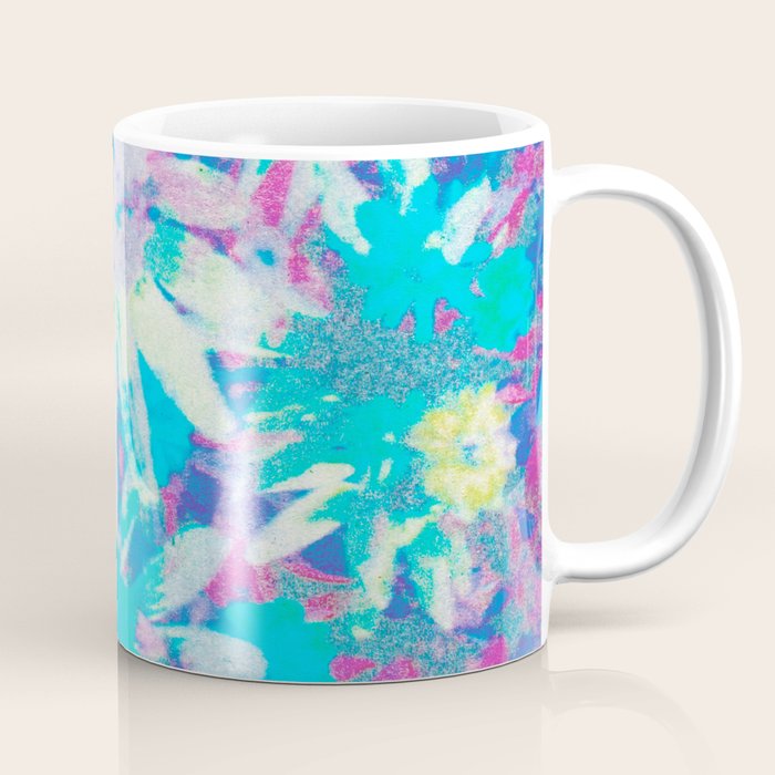 far out! floral tie dye Coffee Mug Gallery Image 1