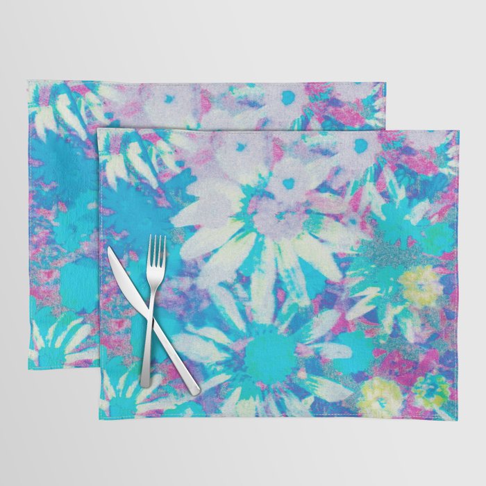 far out! floral tie dye Placemat Gallery Image 1