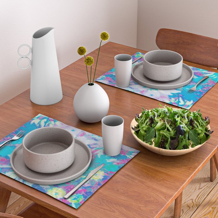 far out! floral tie dye Placemat Gallery Image 2