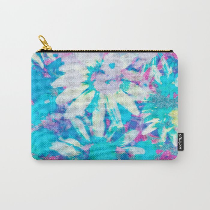 far out! floral tie dye Carry All Pouch Gallery Image 1