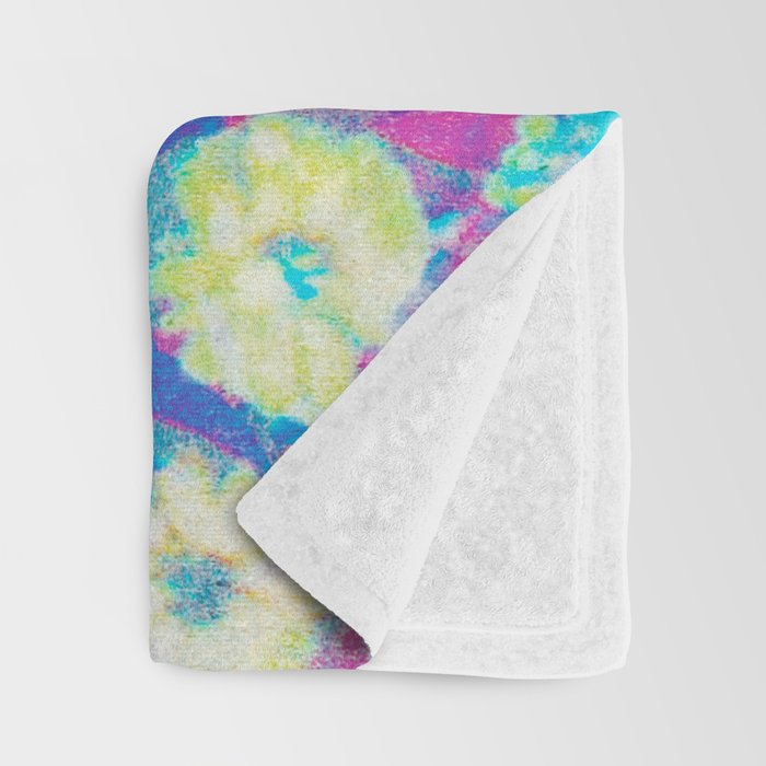 far out! floral tie dye Throw Blanket Gallery Image 3