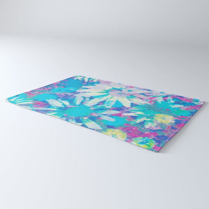 far out! floral tie dye Rug Gallery Image 3