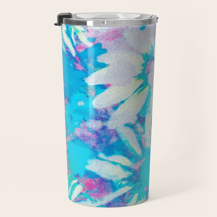 far out! floral tie dye Travel Mug Gallery Image 3