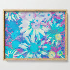 far out! floral tie dye Serving Tray Gallery Image 1