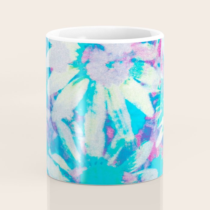 far out! floral tie dye Coffee Mug Gallery Image 4