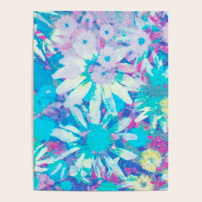 far out! floral tie dye Poster Gallery Image 1