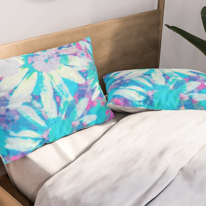 far out! floral tie dye Pillow Sham Gallery Image 2