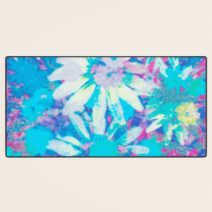 far out! floral tie dye Desk Mat Gallery Image 3