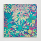 far out! floral tie dye Wood Wall Art Gallery Image 1