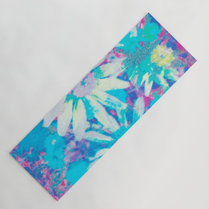 far out! floral tie dye Yoga Mat Gallery Image 1