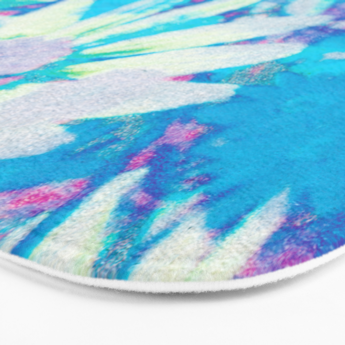 far out! floral tie dye Bath Mat Gallery Image 3